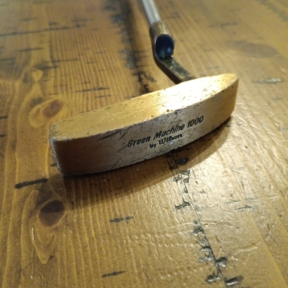 Wilson Green Machine 1000 Putter Right Hand 35 Inch Blade Golf Club Brass Finish